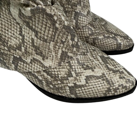 SIZE 7.5 ZODIAC Women's Black White Snake Print Western Ankle Cowgirl Boot - Picture 6 of 12